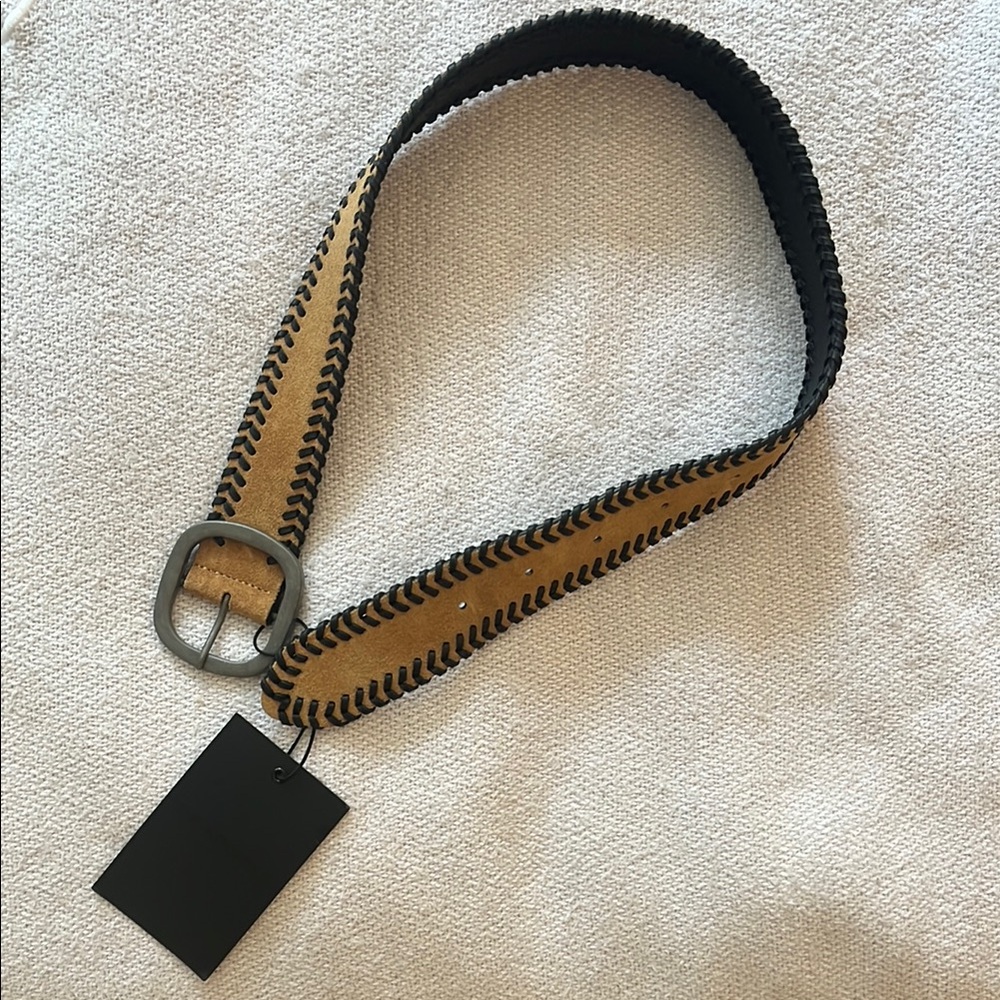 Brand New with Tags Leather and Suede Women’s Belt - the Kooples
